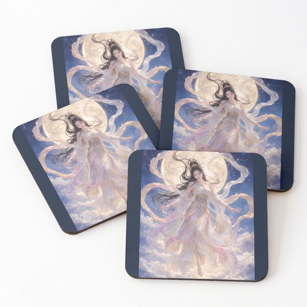 Item preview, Celestial Moon Maiden – Japanese Heavenly Goddess in Flowing Robes designed and sold by Kurekou Lab.
