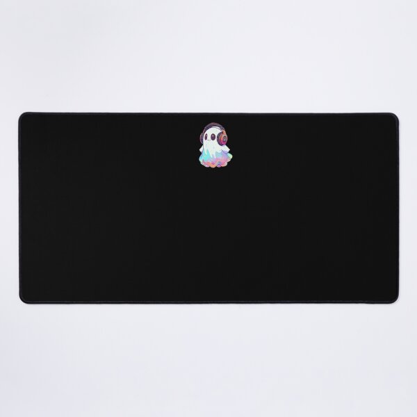 Item preview, Cute Pastel Iridescent Ghost Listening to Music with Headphones designed and sold by GrimNest.