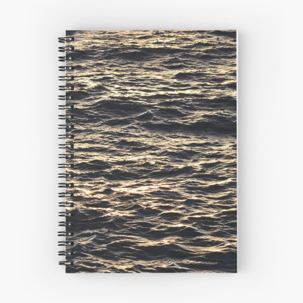 Item preview, Sunlit Ocean Ripples Glowing at Golden Hour designed and sold by MiraNadaPrints.