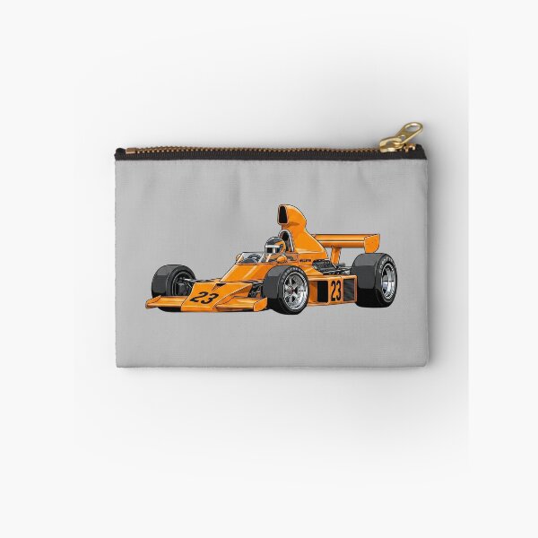 Item preview, 1973 McLaren M23 Denny Hulme Papaya Orange Vintage F1 Racing Car Illustration designed and sold by Motorline44.