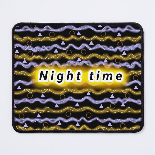 Item preview, Night Time Neon Waves Geometric Art designed and sold by SbRandomLab.