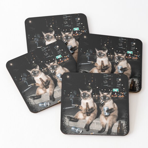 Item preview,  Cat Smoking Beer Meme  designed and sold by BASKF.