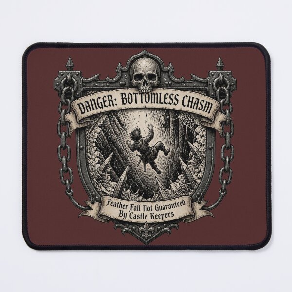 Item preview, Bottomless Pit Watch Your Step - Danger Safety Sign RPG Meme designed and sold by Dice_Goblin_Studio.