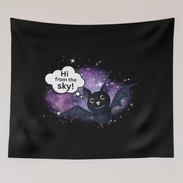 Item preview, Friendly Bat Greeting Hi from the Sky! designed and sold by SunandShade.