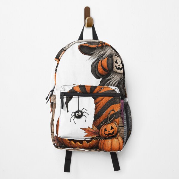Item preview, Gnomo de Halloween con calabazas y café – Ilustración otoñal designed and sold by J-Impression.