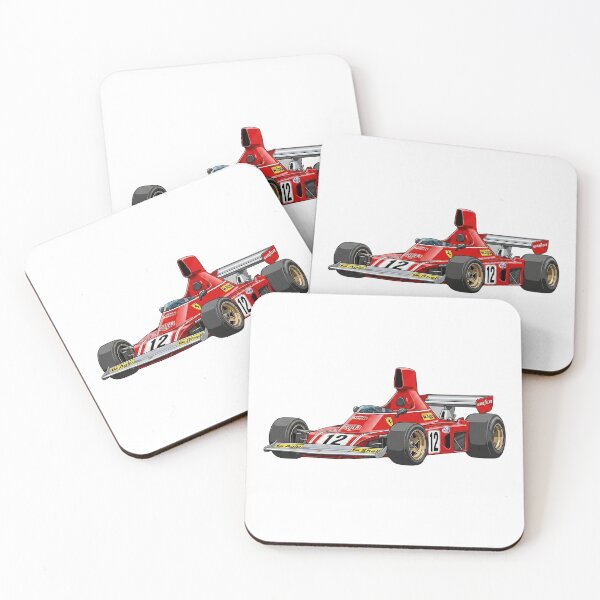 Item preview, 1974 Ferrari 312 B3 Niki Lauda Vintage F1 Grand Prix Racing Car Illustration designed and sold by Motorline44.