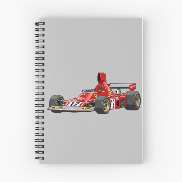 Item preview, 1974 Ferrari 312 B3 Niki Lauda Vintage F1 Grand Prix Racing Car Illustration designed and sold by Motorline44.