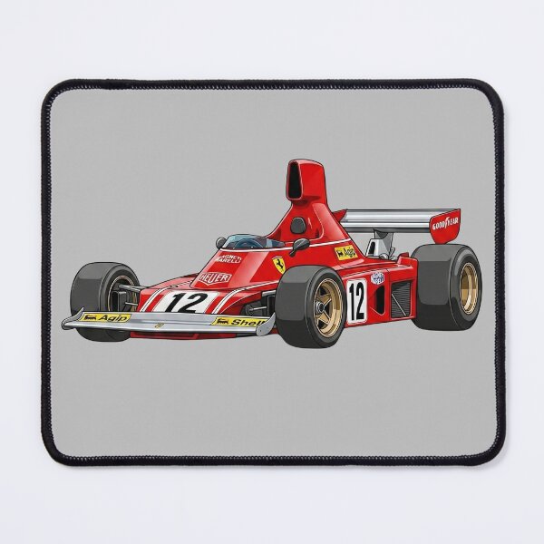 Item preview, 1974 Ferrari 312 B3 Niki Lauda Vintage F1 Grand Prix Racing Car Illustration designed and sold by Motorline44.