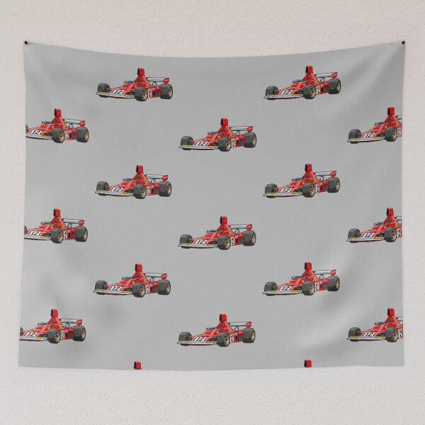 Item preview, 1974 Ferrari 312 B3 Niki Lauda Vintage F1 Grand Prix Racing Car Illustration designed and sold by Motorline44.