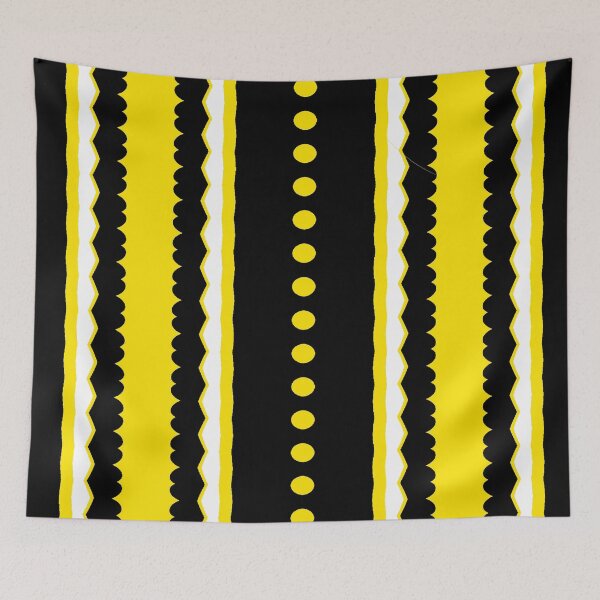 Item preview, Paths of Light – African pattern with yellow, black and white stripes designed and sold by Chamalion.