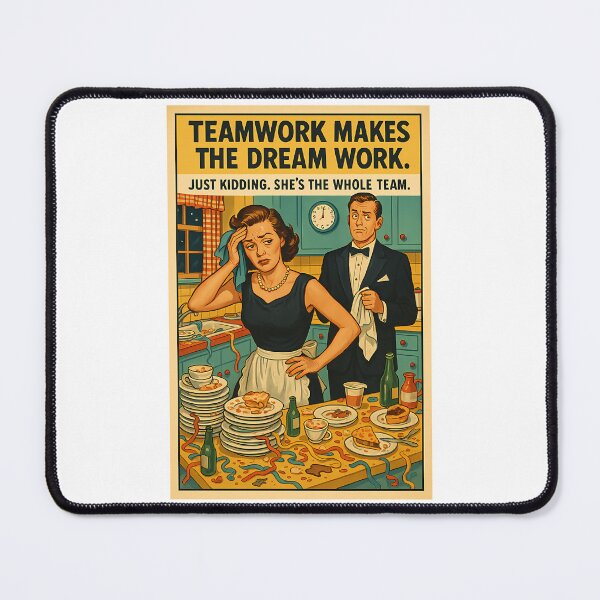 Item preview, Retro Feminist Poster - Teamwork Kitchen Humor Quote designed and sold by lavon-searles.