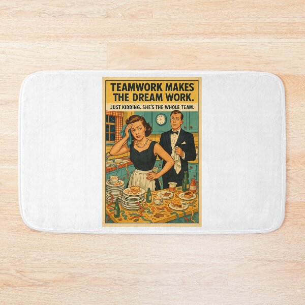 Item preview, Retro Feminist Poster - Teamwork Kitchen Humor Quote designed and sold by lavon-searles.