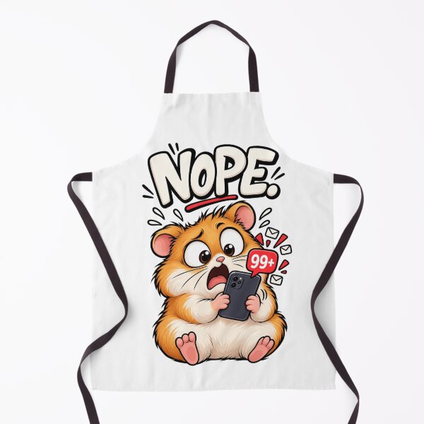 Item preview, Hamster Phone Moments – NOPE | Funny 99+ Notifications Cartoon designed and sold by Kiinaaa.