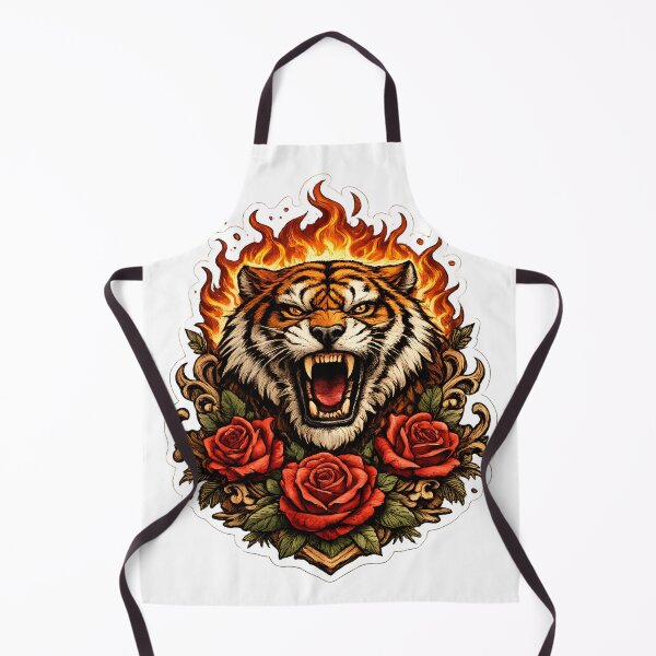 Item preview, Fierce Tiger With Vintage Roses designed and sold by CreativeMindsetLab.