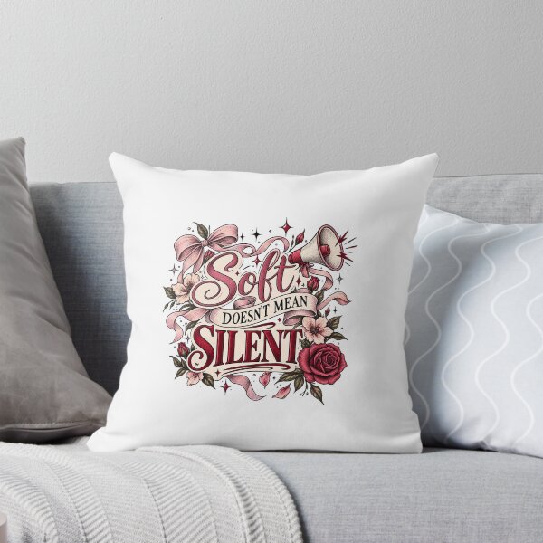 Item preview, Soft Doesn’t Mean Silent – Feminist Floral Statement Sticker designed and sold by Northmoth Studio.