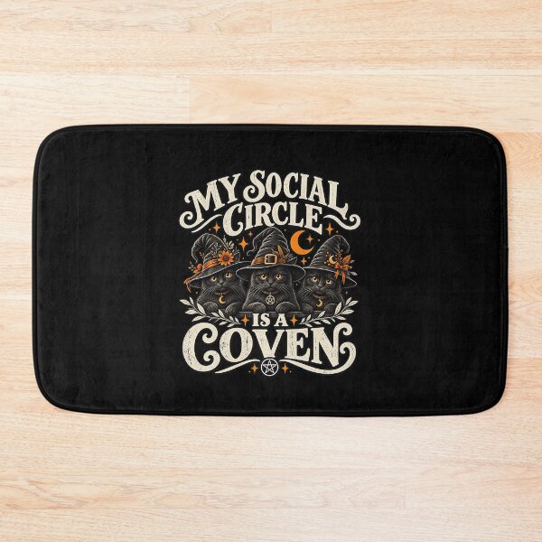 Item preview, My Social Circle Is a Coven Black Cat Witch Halloween designed and sold by NoeValdric.