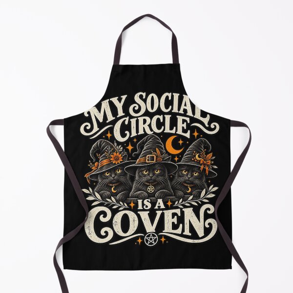 Item preview, My Social Circle Is a Coven Black Cat Witch Halloween designed and sold by NoeValdric.