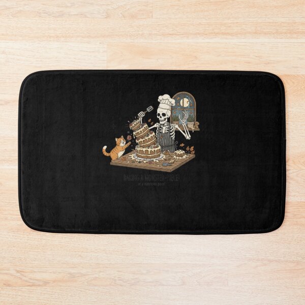 Item preview, Skeleton Baker Funny Cat Monster Piece Cake designed and sold by Dravienart.