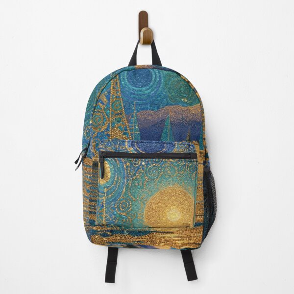 Item preview, Fine art intricate harbor scene with sailboat designed and sold by dcrc.