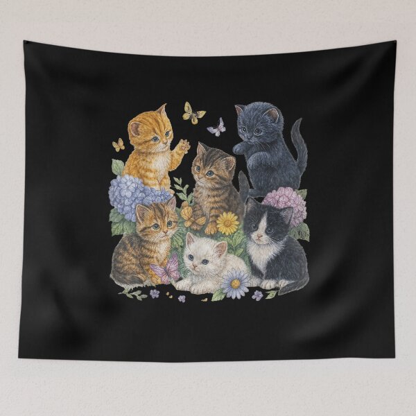 Item preview,  Cats Flowers Buttefrly  designed and sold by BASKF.