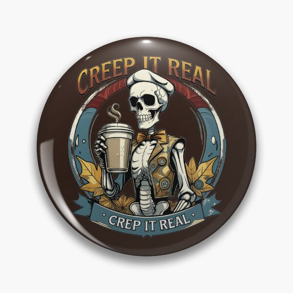 Item preview, Creep It Real Skeleton Barista Vintage Autumn Coffee designed and sold by KeySeen.