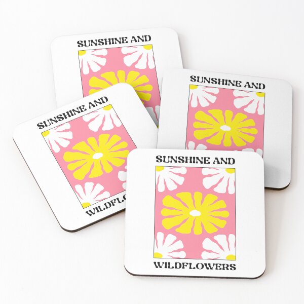 Item preview, Sunshine And Wildflowers - Groovy 70s Pink Daisy Poster designed and sold by chatzous.