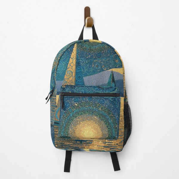 Item preview, Fine art intricate harbor scene with sailboat designed and sold by dcrc.