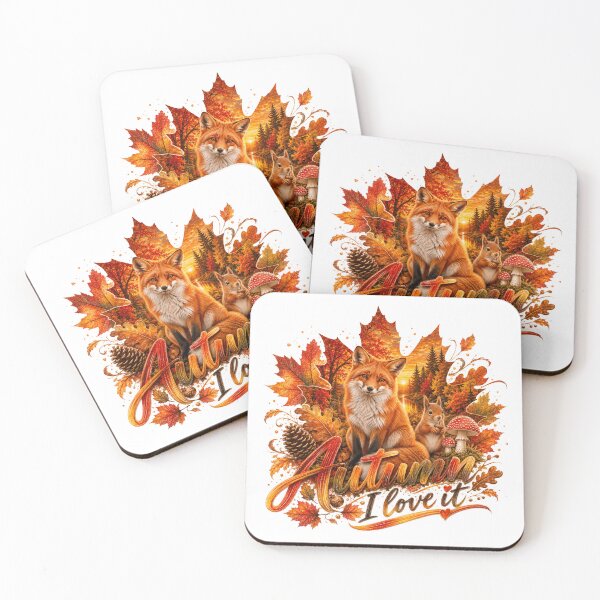 Item preview, Autumn I Love It – Fox, Squirrel & Forest Magic designed and sold by HeyFajnaLinja.