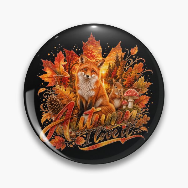 Item preview, Autumn I Love It – Fox, Squirrel & Forest Magic designed and sold by HeyFajnaLinja.