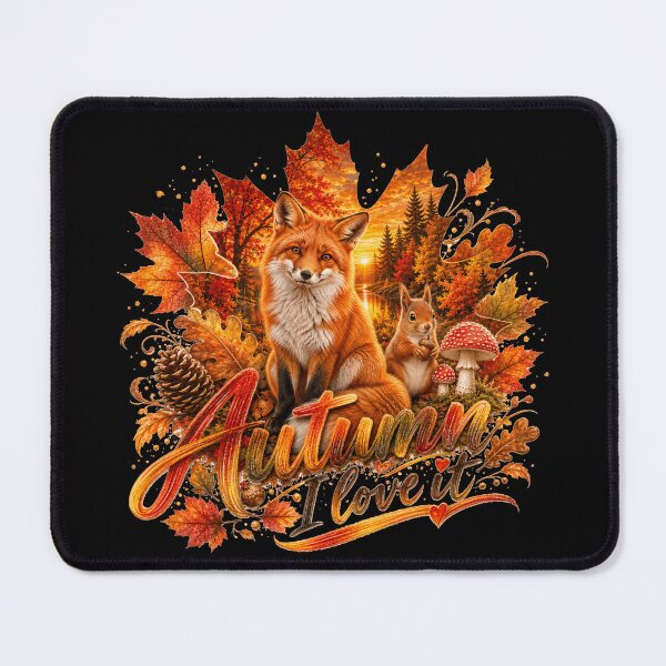 Item preview, Autumn I Love It – Fox, Squirrel & Forest Magic designed and sold by HeyFajnaLinja.