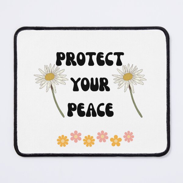 Item preview, Protect Your Peace Retro Groovy Daisy Floral Mental Health designed and sold by Jelicint.