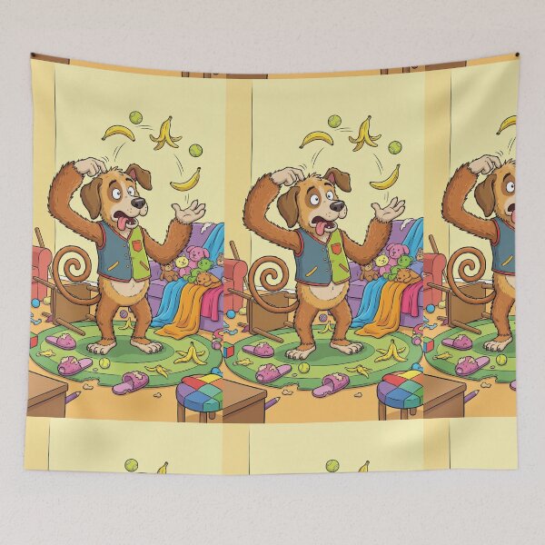 Item preview, When Everything Is Up in the Air – Funny Dog Monkey Juggling designed and sold by TreatLLC.