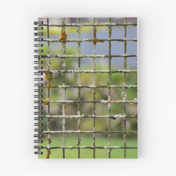 Item preview, Moss and Lichen Covered Metal Wire Fence designed and sold by MiraNadaPrints.