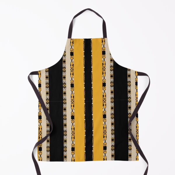 Item preview, Ochre Splinters – African pattern with black, gold and beige stripes designed and sold by Chamalion.