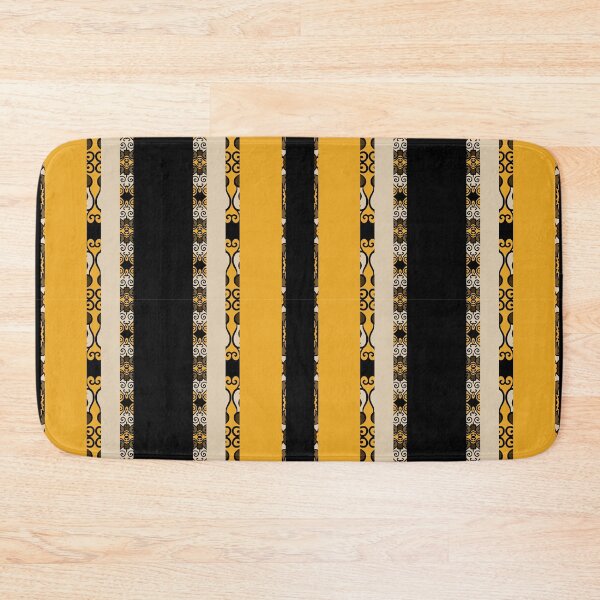 Item preview, Ochre Splinters – African pattern with black, gold and beige stripes designed and sold by Chamalion.
