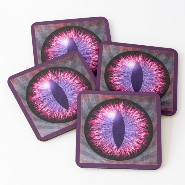 Item preview, Pink Cats Eye Creepy Dark Watcher Art designed and sold by Ghoul Enterprises.