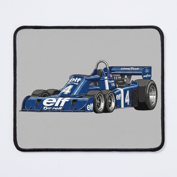 Item preview, 1976 Tyrrell P34 Six Wheeler Vintage F1 Grand Prix Racing Car Illustration designed and sold by Motorline44.
