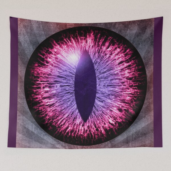 Item preview, Pink Cats Eye Creepy Dark Watcher Art designed and sold by Ghoul Enterprises.