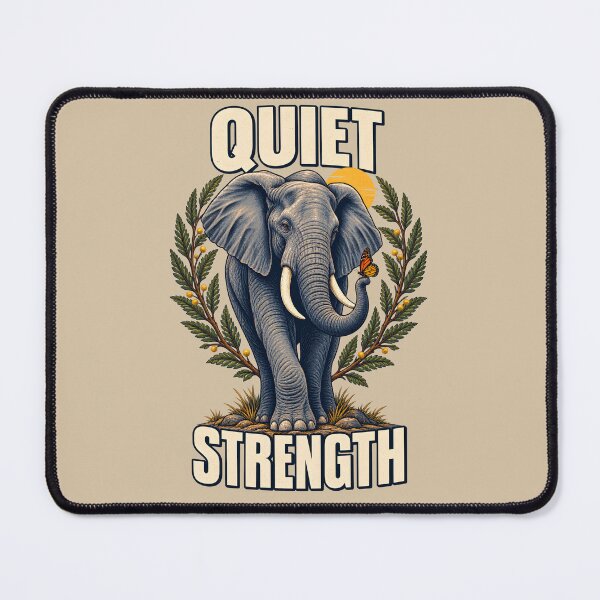 Item preview, Quiet Strength – Majestic Elephant and Butterfly designed and sold by VioVibe.