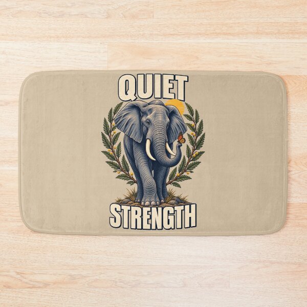 Item preview, Quiet Strength – Majestic Elephant and Butterfly designed and sold by VioVibe.