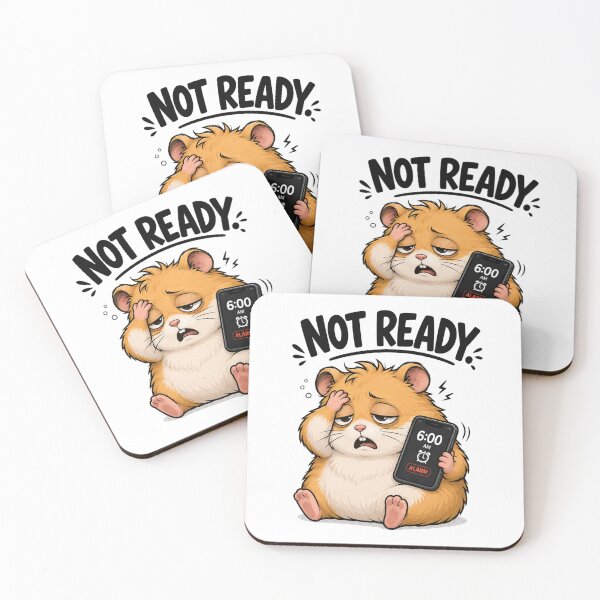 Item preview, Hamster Phone Moments – NOT READY | Funny 6:00 AM Alarm Cartoon designed and sold by Kiinaaa.