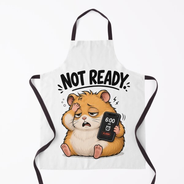 Item preview, Hamster Phone Moments – NOT READY | Funny 6:00 AM Alarm Cartoon designed and sold by Kiinaaa.
