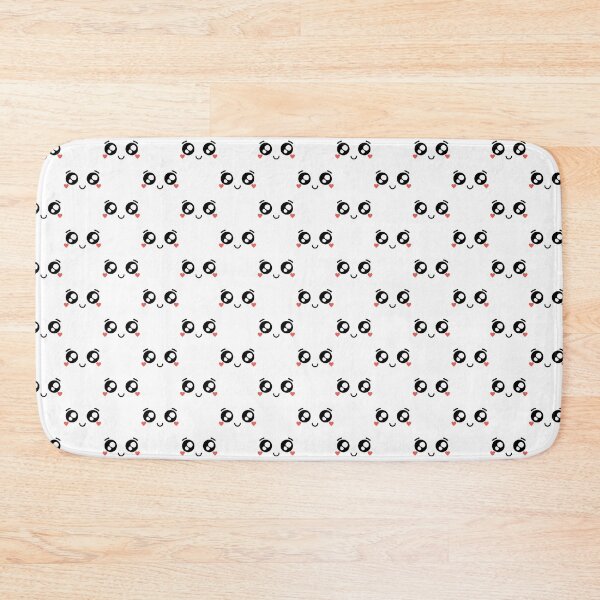 Item preview, Cute kawaii smiling heart cheeks face pattern designed and sold by BlushyPrint.