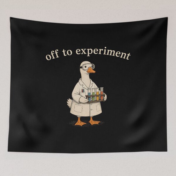 Item preview, Off to Experiment Funny Science Goose designed and sold by CelidaBonde.