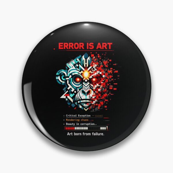 Artikelvorschau, Geometrisches Glitch-Monkey-Fehlerkunst-Design entworfen und verkauft von Cabrasco.