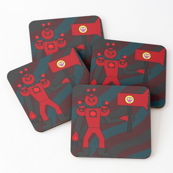 Item preview, Red Monster Holding Skull Hammer Art designed and sold by Fibi-studio.
