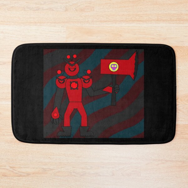 Item preview, Red Monster Holding Skull Hammer Art designed and sold by Fibi-studio.