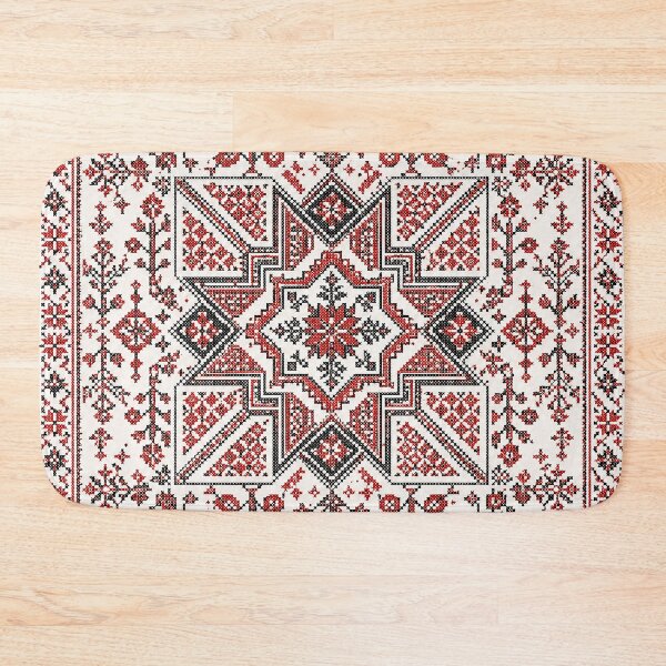 Item preview, Palestinian Embroidery Pattern – Red Floral Tatreez Heritage Design designed and sold by BrainCurves.