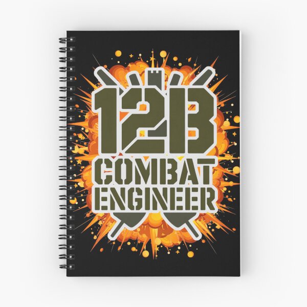 Item preview, 12B Combat Engineer — Classic Military Stencil Shovel Emblem U.S. Army MOS Graphic White Outline Massive Explosion designed and sold by GFamilyC.