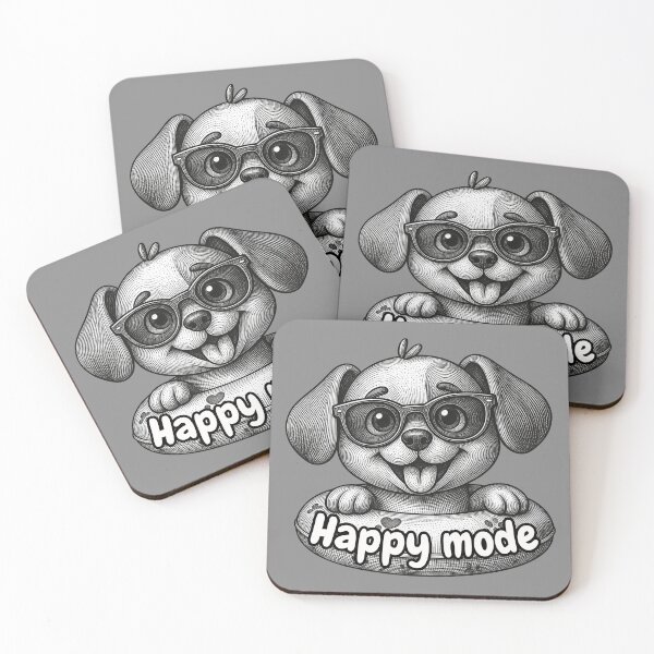 Item preview, Happy Mode Dog -Cool Puppy Vibes designed and sold by OLYUS.